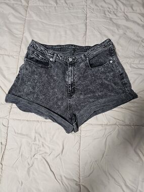 High-Rise Washed Black Denim Women's Shorts - Wild Fable